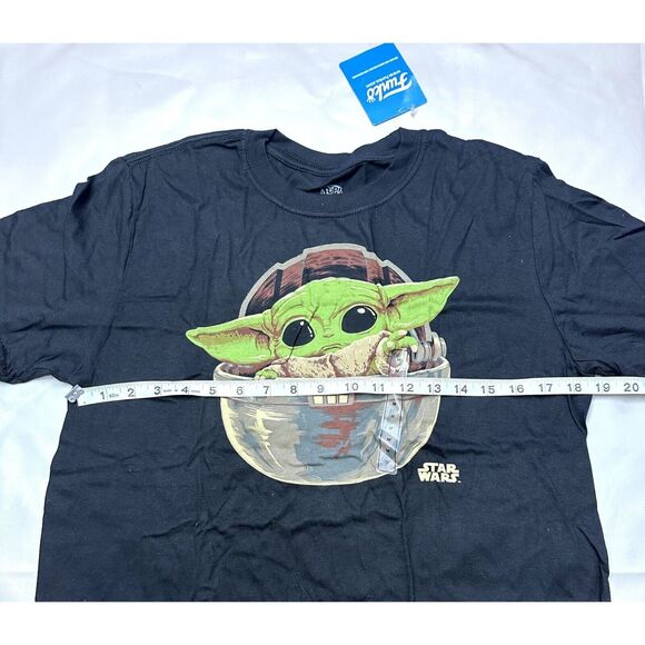 Star wars Men's Medium Tee The Mandalorian The Child Grogu black T-Shirt - Picture 7 of 8